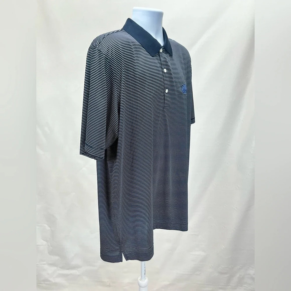 PAGE & TUTTLE Men’s navy stripe golf polo‎ size XL - Picture 7 of 12